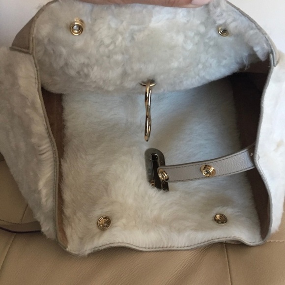 NEW Jimmy Choo Echo Convertible Backpack Shearling - Picture 8 of 8